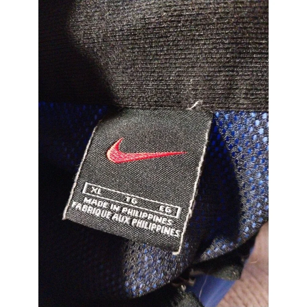 Nike Mens XL Blue Pullover Windbreaker Jacket 1/2 Zip Y2K